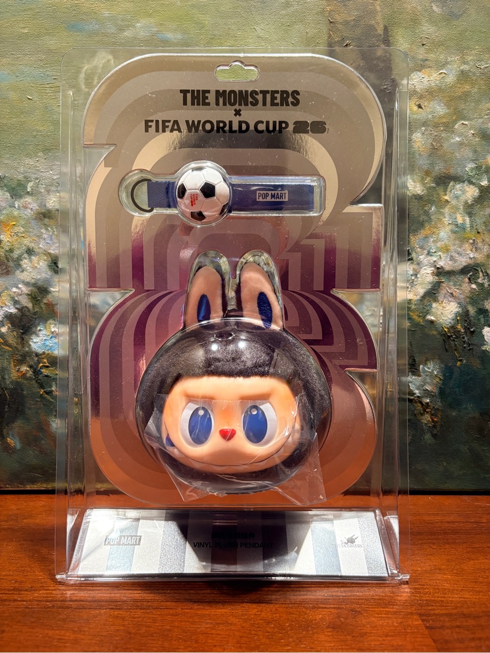 POP MART The Monsters FIFA World Cup Vinyl Keychain - Blue Accents